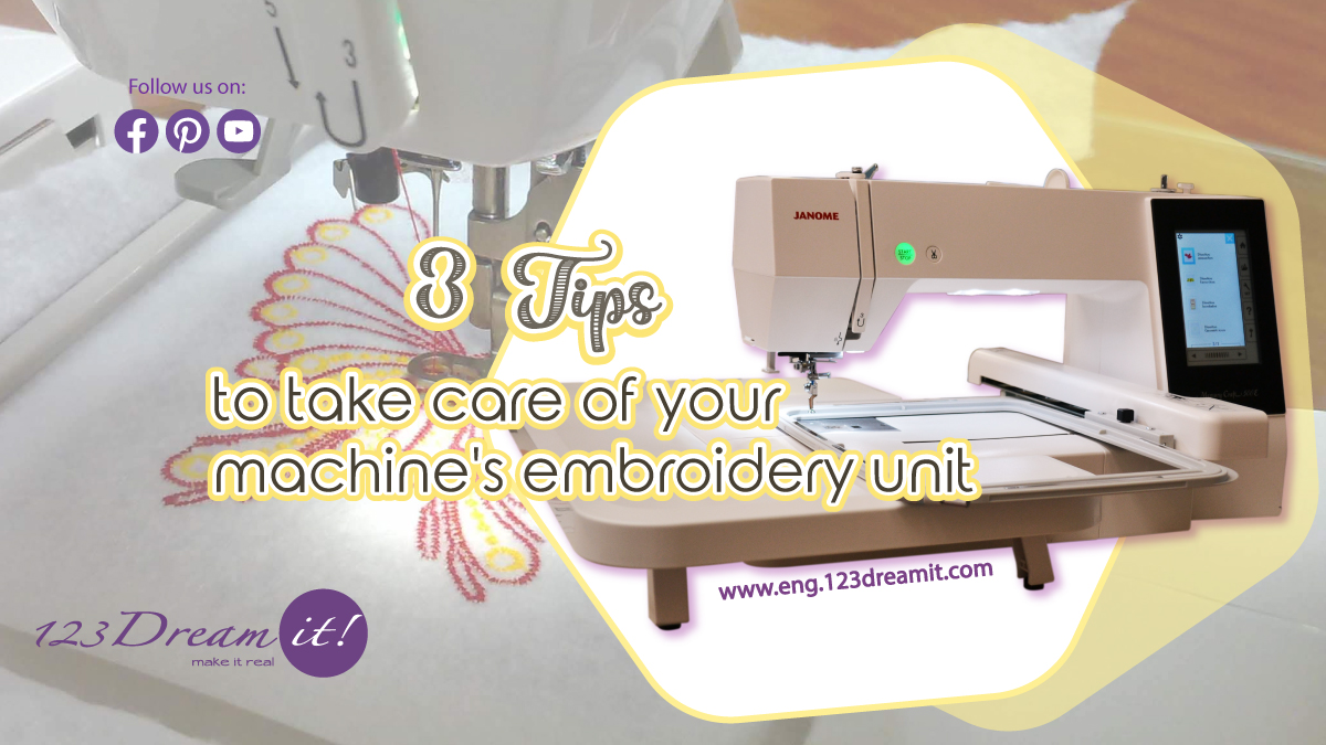 How to take care of the embroidery unit of a machine?
