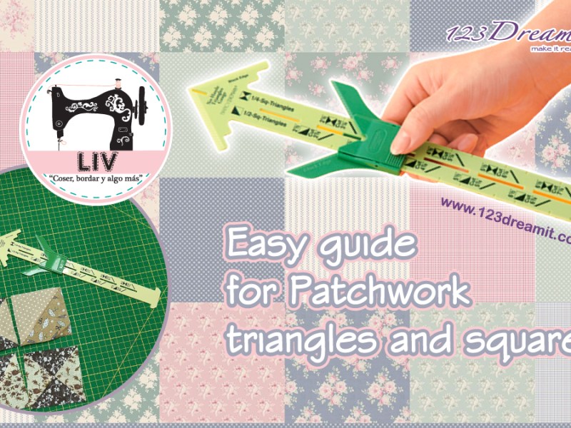 How to use the easy guide to form patchwork triangles and squares